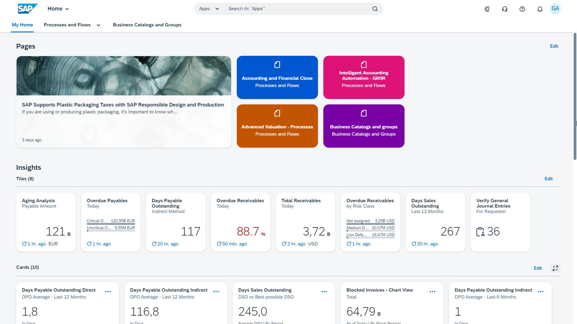 SAP Dashboard Overview with Business Analytics and Reports